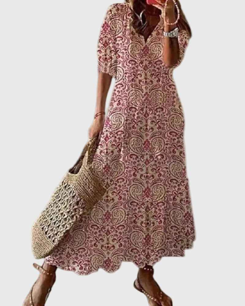 Amalia | Vintage Boho Maxi Zomerjurk