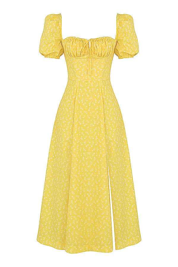Aviana - Floral Puff Sleeve Dress