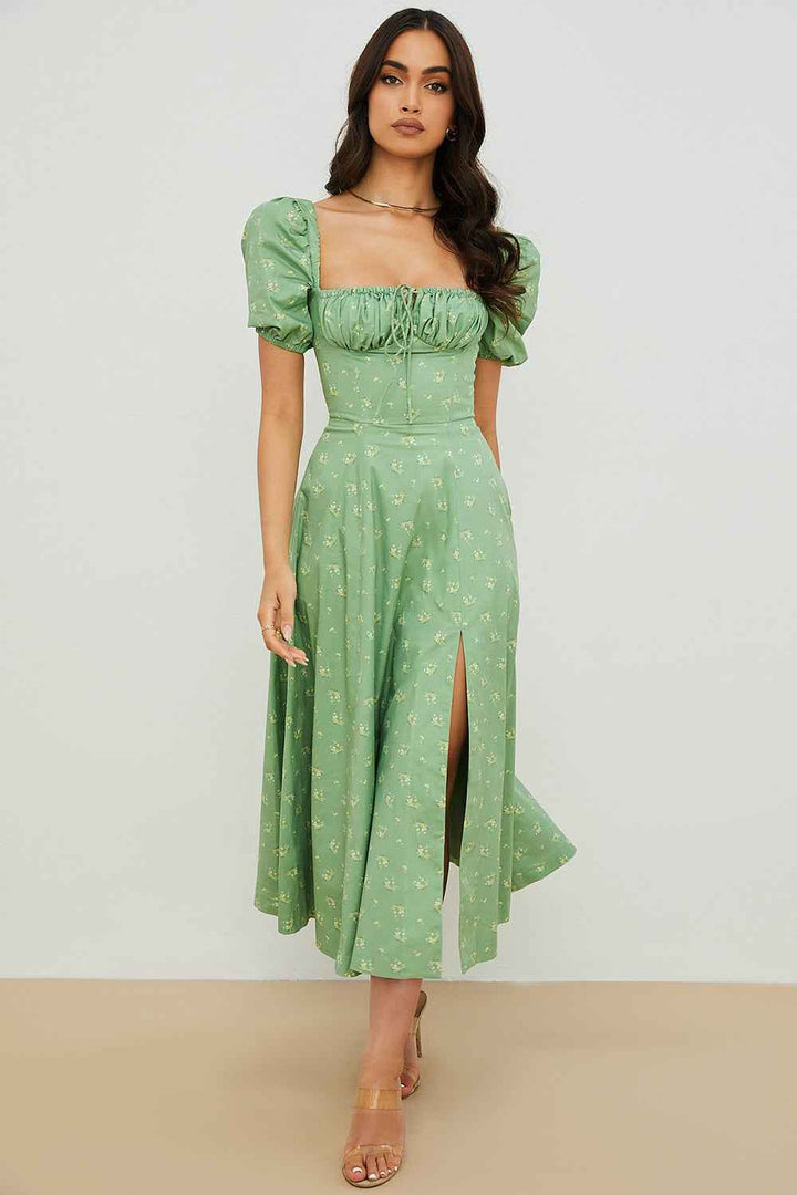 Aviana - Floral Puff Sleeve Dress