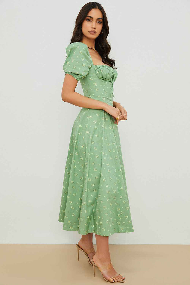 Aviana - Floral Puff Sleeve Dress
