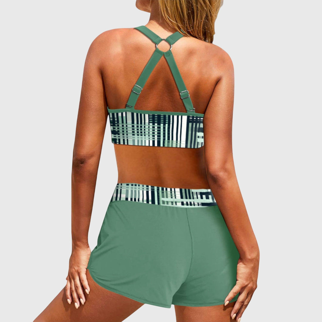 Janelle | Bikini met Hoge Taille en Ribstof