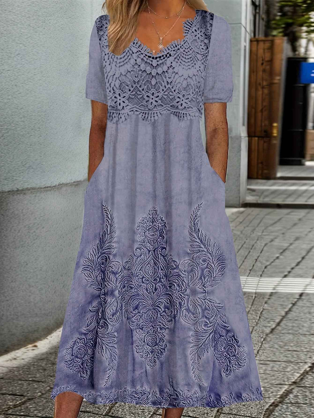INDIGO | ELEGANTE MIDI BLOEMENJURK