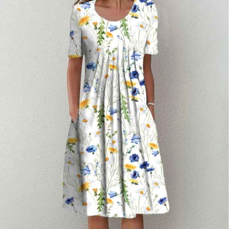 Hailey | Elegante en casual bloemenjurk met zakken