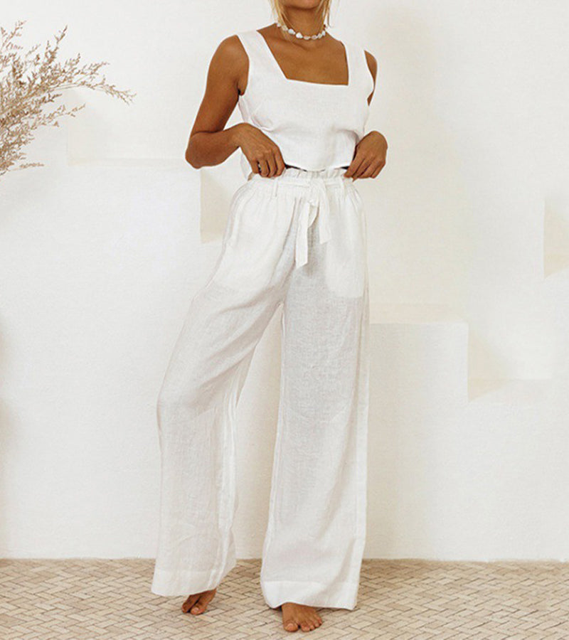 Megan - Minimalist Top and Flared Trousers