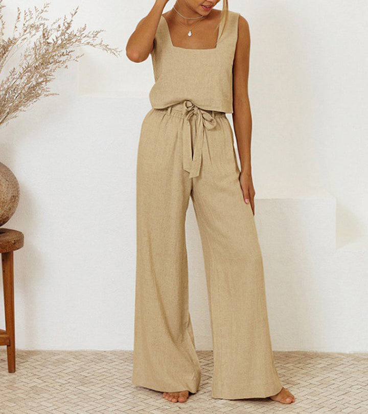 Megan - Minimalist Top and Flared Trousers