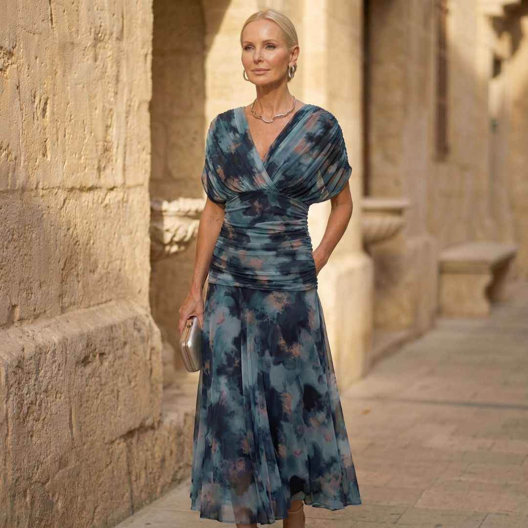 Luna | Elegante Blauwe Jurk