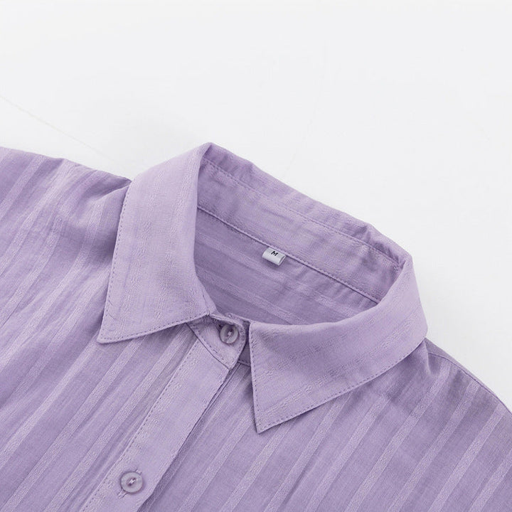 Viola - Ensemble Met Knopshirt En Luchtige Shorts