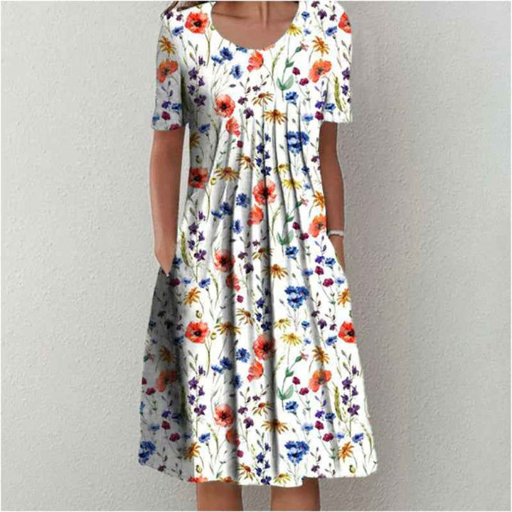 Hailey | Elegante en casual bloemenjurk met zakken