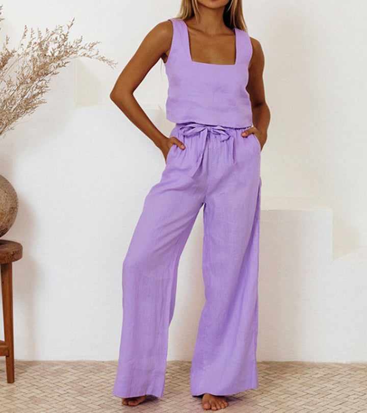 Megan - Minimalist Top and Flared Trousers