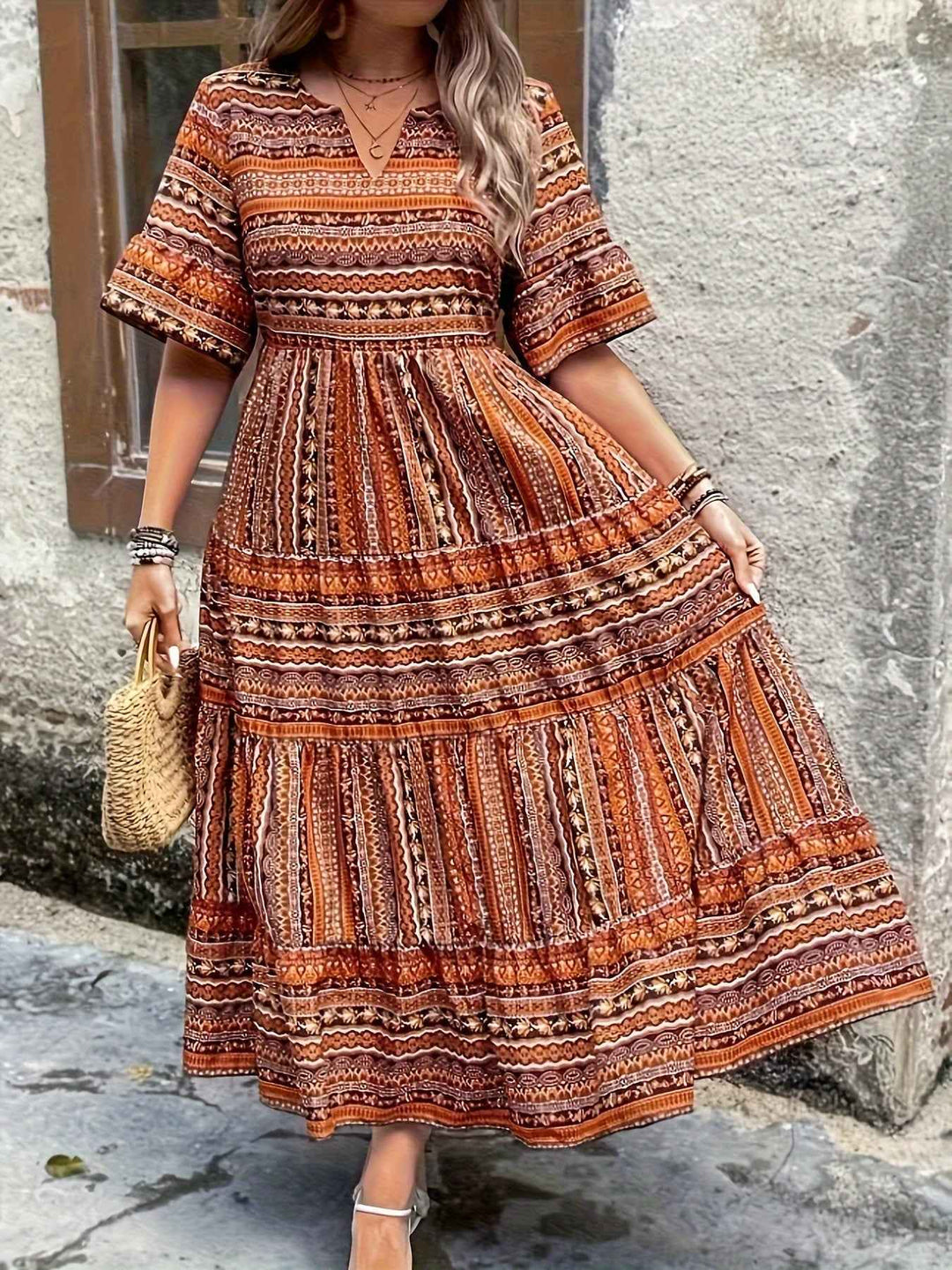Joraine - Flowy Ethnic Dress