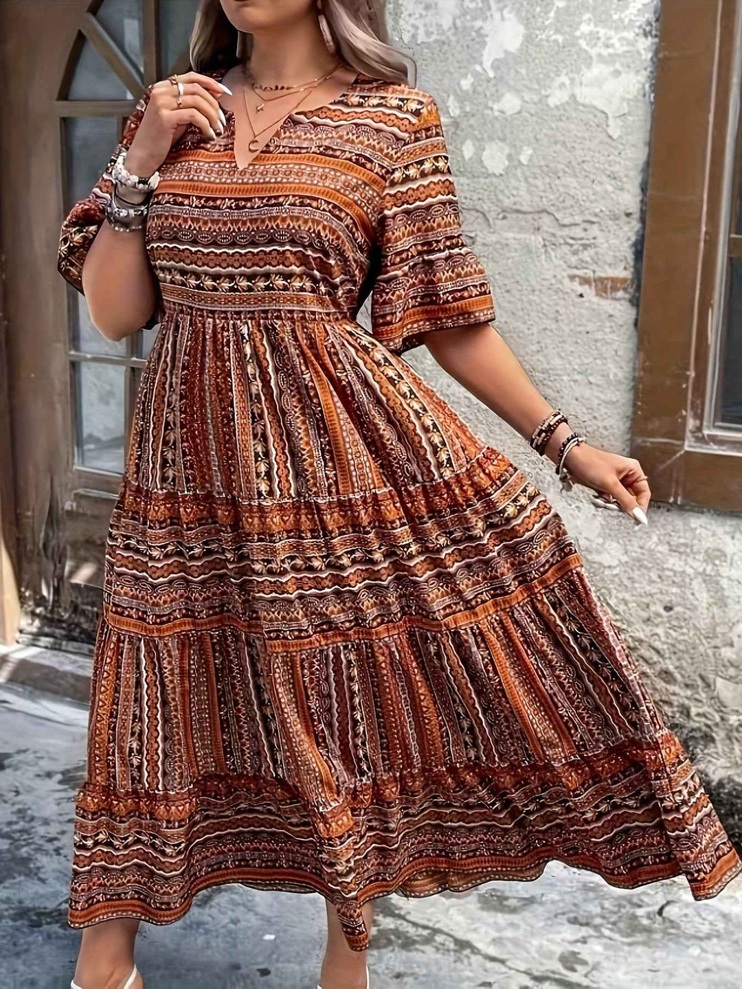 Joraine - Flowy Ethnic Dress