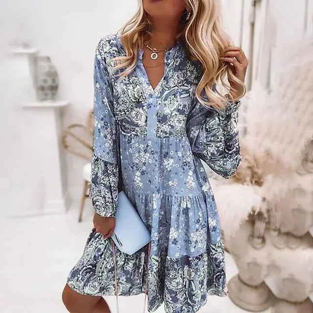 Eira - Boho Gedrukte Jurk