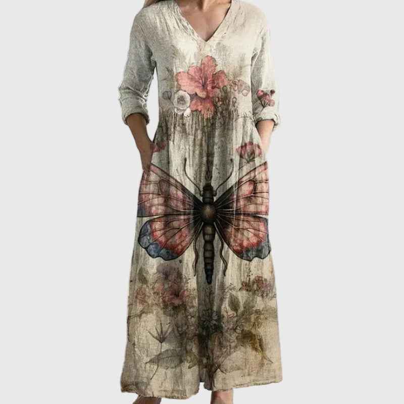 Saule | Maxi Jurk Elegante Beweging