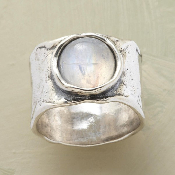 Kathrin | Boho-ring met glanssteen