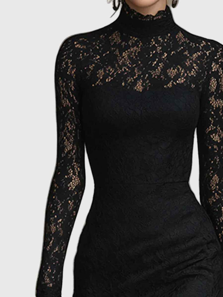 Monica | Maxijurk met Elegante Kanten Uitlopende Zoom