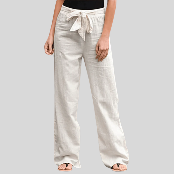 Joleen - Dames relaxbroek met trekkoord en elastische taille