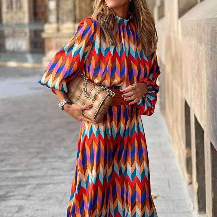 Cassandra - Vibrating Geometric Dress