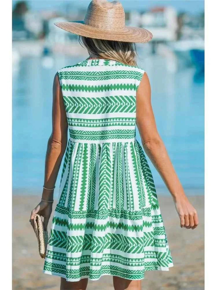 Katrina - Geometrische Zomerjurk