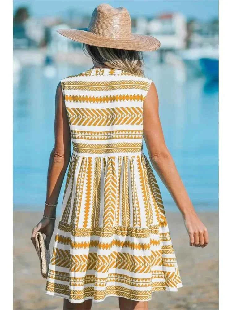 Katrina - Geometrische Zomerjurk
