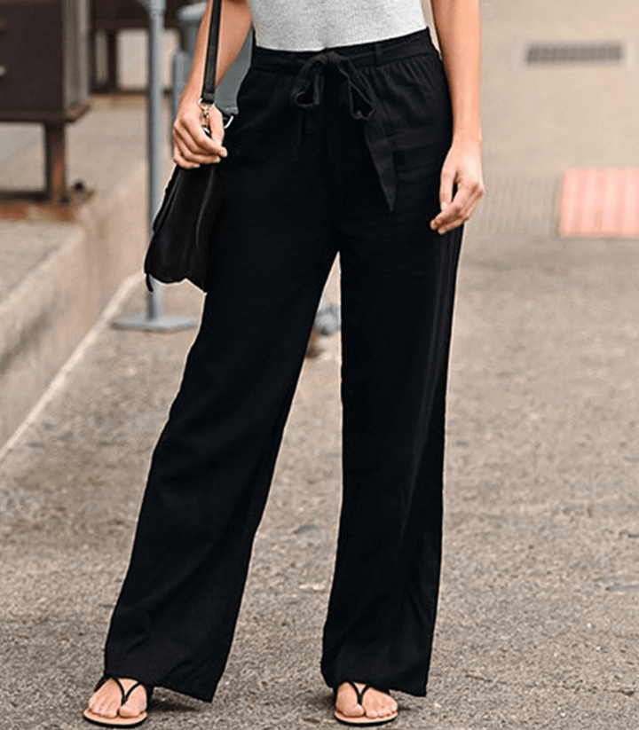 Joleen - Dames relaxbroek met trekkoord en elastische taille