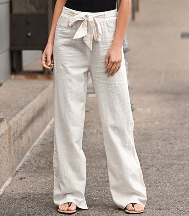 Joleen - Dames relaxbroek met trekkoord en elastische taille