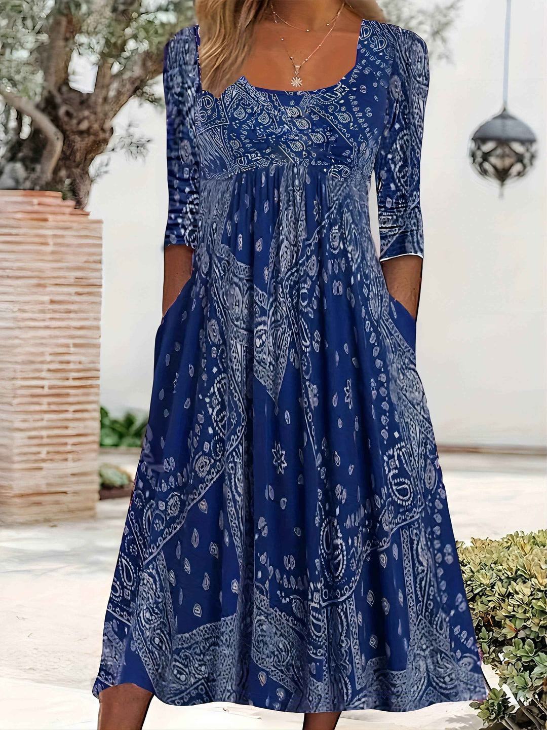 ELOWEN | MIDI-JURK MET LANGE MOUWEN CASUAL