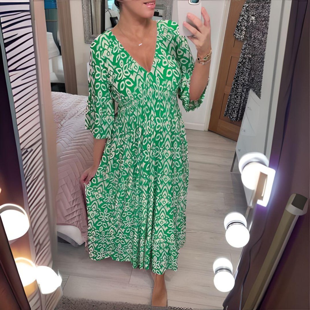 Lillia - Boho Bedrukte Jurk