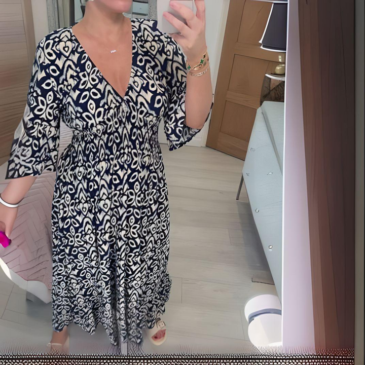 Lillia - Boho Bedrukte Jurk