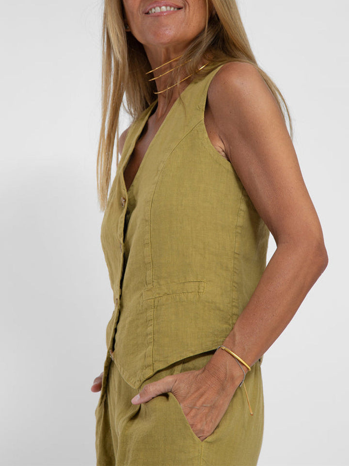 Aira - Ensemble Gilet Met Knopen &amp; Brede Broek