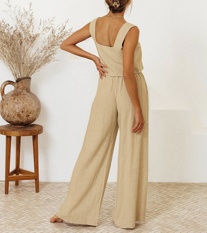 Megan - Minimalist Top and Flared Trousers