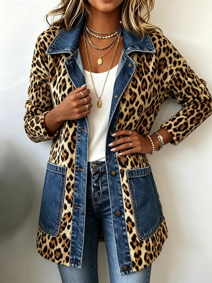Regina™ | Lange Jas met Luipaardprint