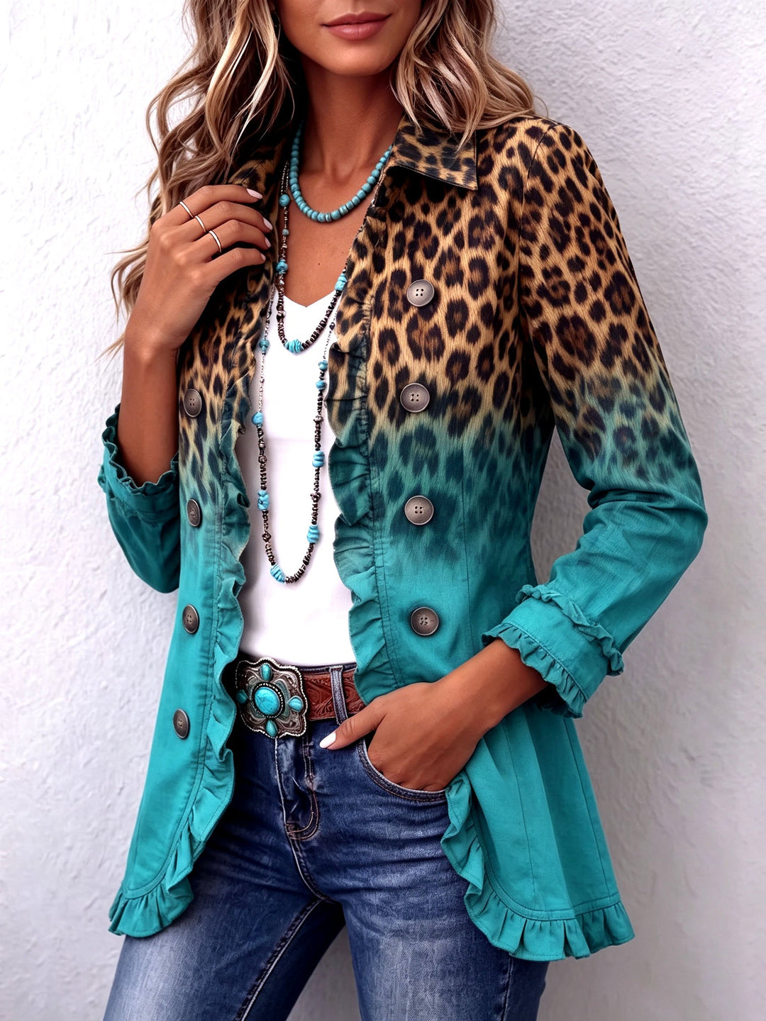 Barbara™ | Blazer in Luipaardverloop