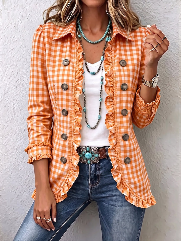 Elke™ | Blazer in Vichy-ruit