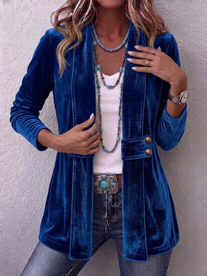 Katrin™ | Open Blazer met Glans