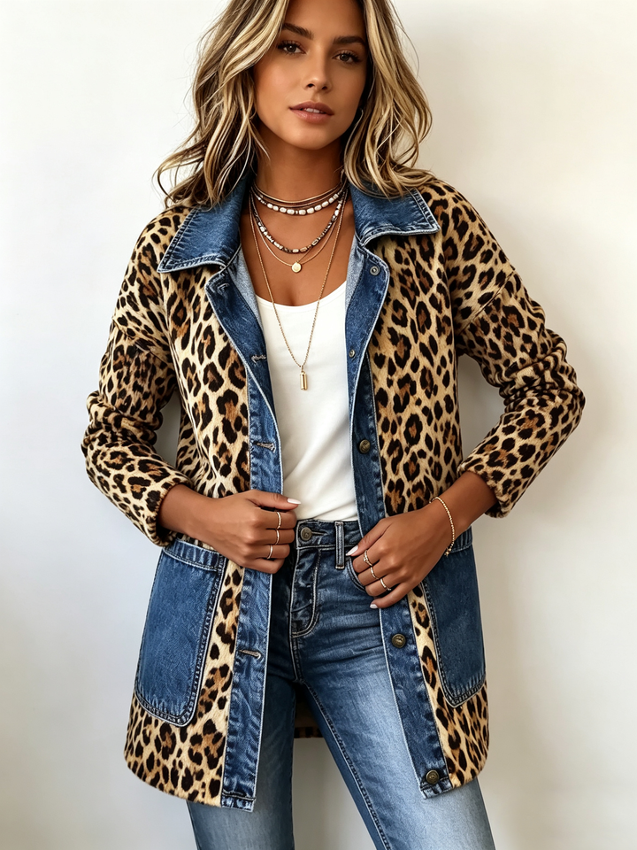 Regina™ | Lange Jas met Luipaardprint