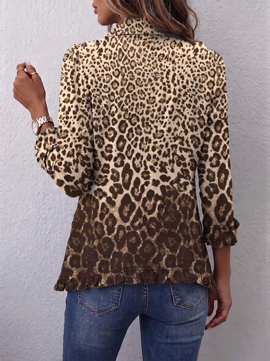 Erika™ | Blazer met luipaardprint