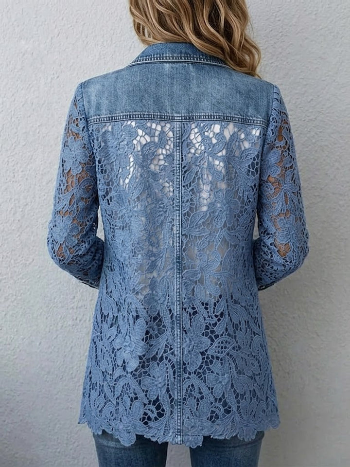 Doris™ | Blazer met doorzichtige bloemen