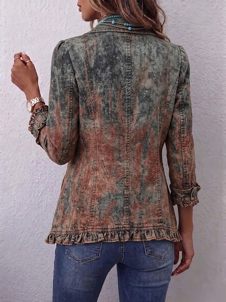Marlene™ | Blazer in Used-Look met Verloop