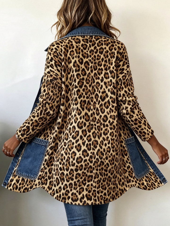 Regina™ | Lange Jas met Luipaardprint