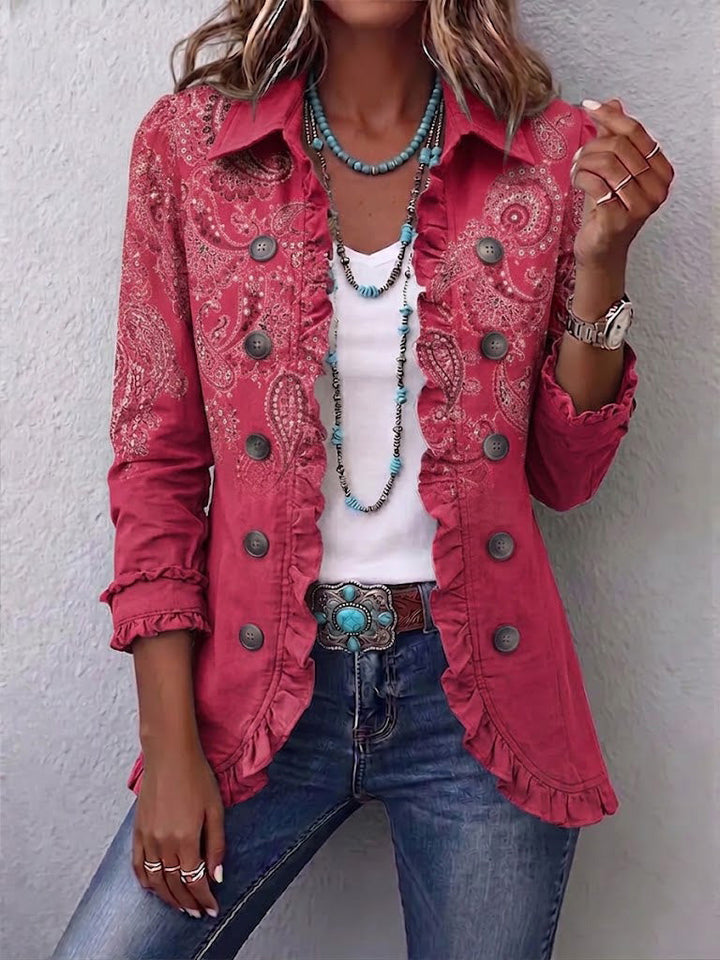 Manuela™ | Blazer in Bessen met Paisley
