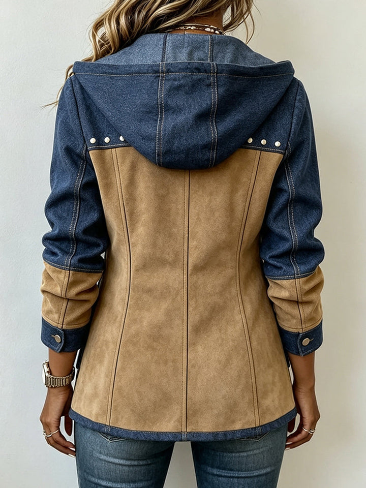 Beate™ | Hoodie-jack in patchwork-look
