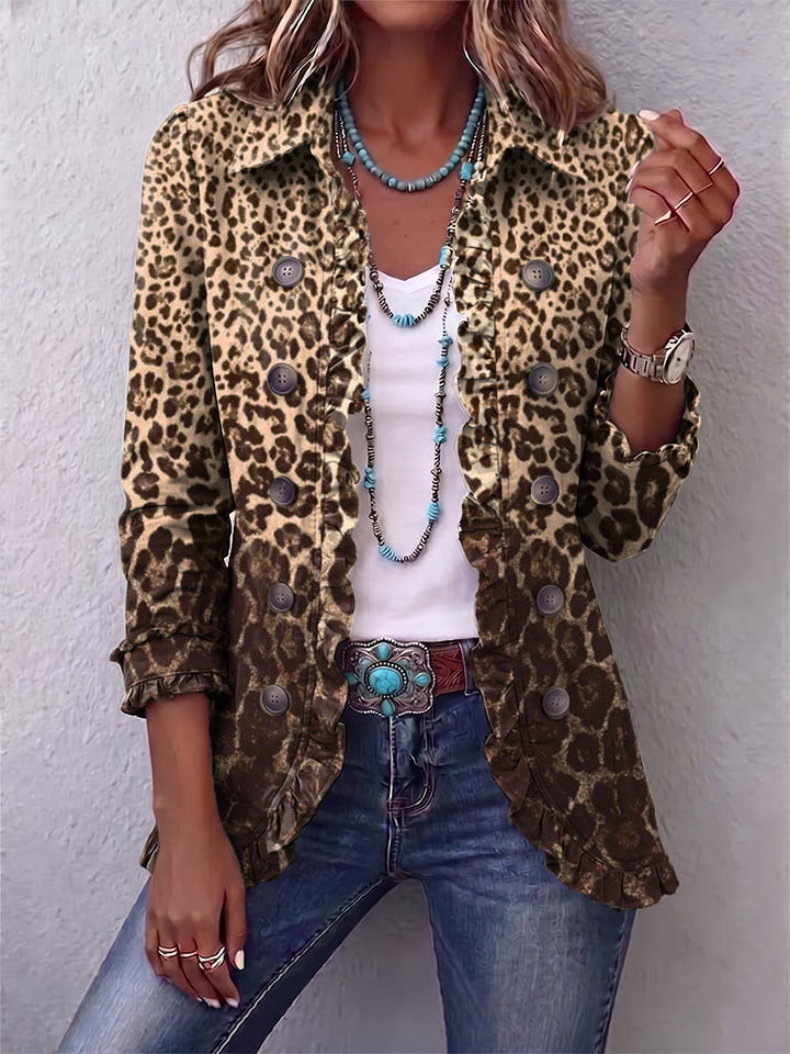 Erika™ | Blazer met luipaardprint