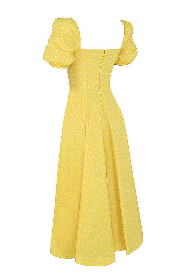 Aviana - Floral Puff Sleeve Dress