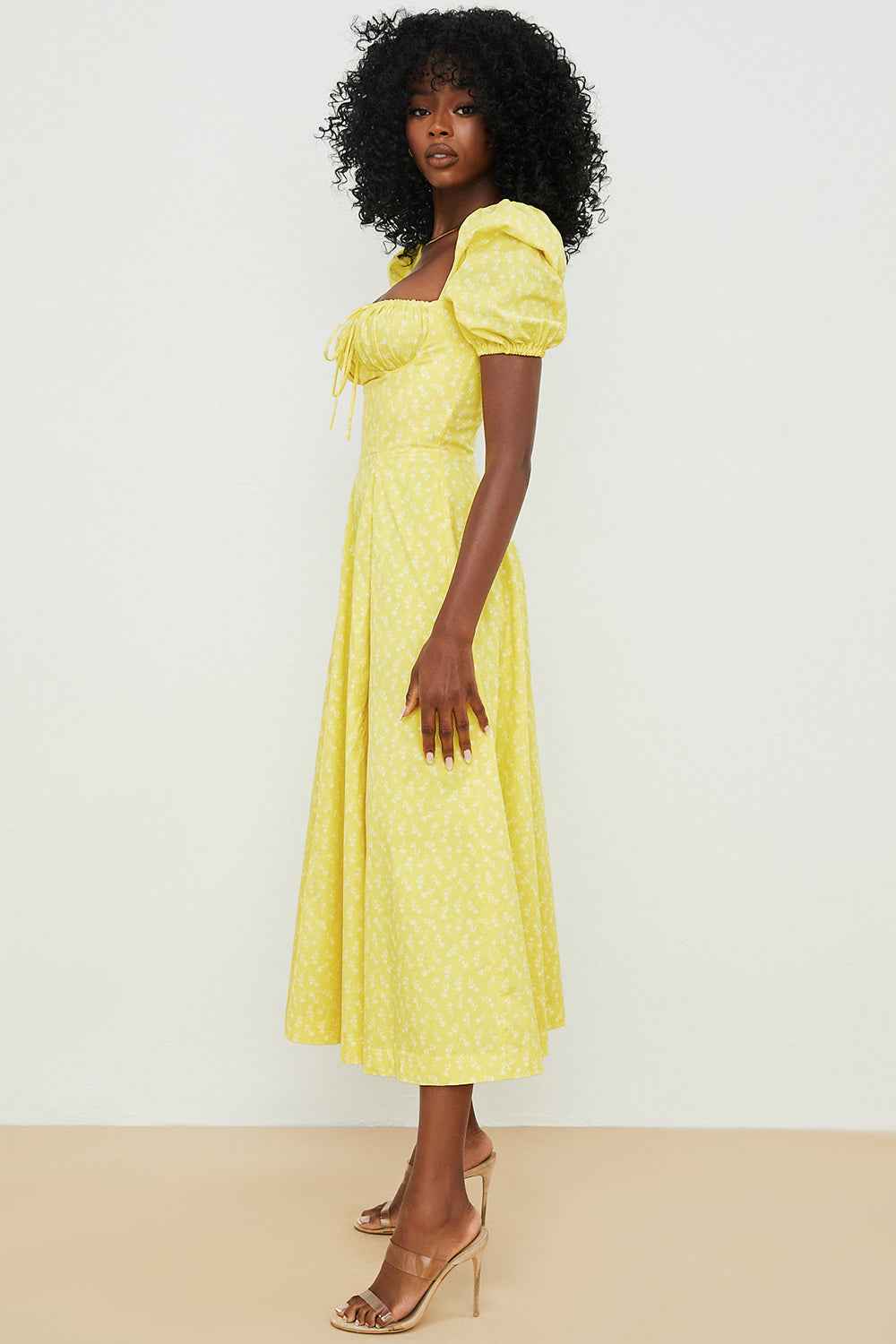 Aviana - Floral Puff Sleeve Dress