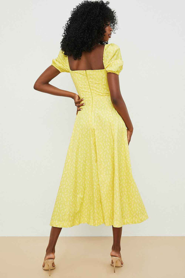Aviana - Floral Puff Sleeve Dress