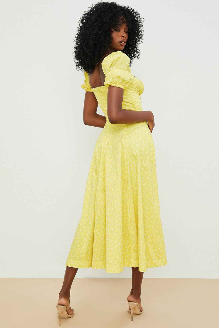 Aviana - Floral Puff Sleeve Dress