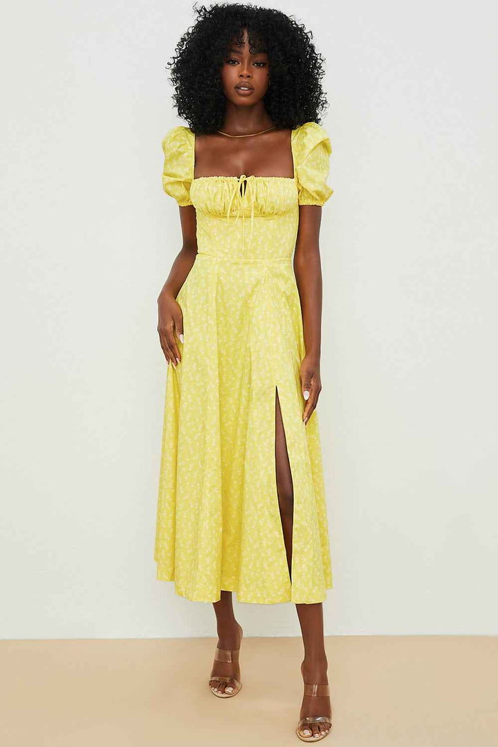 Aviana - Floral Puff Sleeve Dress